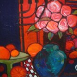 Roses and the Ginger Jar 30x30cm